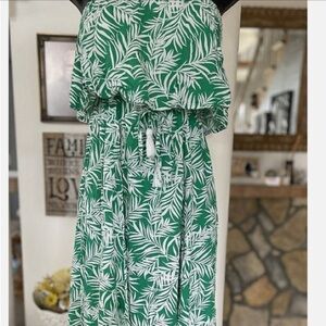 AaKaa off the shoulder maxi dress